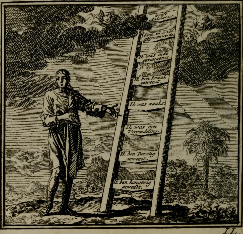An illustration from De Onwaardige Wereld, 1728, leaf 83
