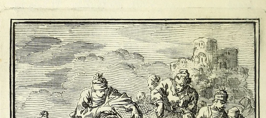 An illustration from De onwaardige wereld : vertoond in vyftig zinnebeelden, met godlyke spreuken en stichtelyke verzen, 1710, leaf 184