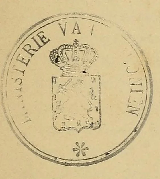 An illustration from De oorsprong van Neerland's bezittingen op de kust van Guinea : in herinnering gebracht uit de oorspsronkelijke stukken, naar aanleiding van een voorgenomen afstand dier bezittingen aan Groot-Brittannie, 1871, leaf 5