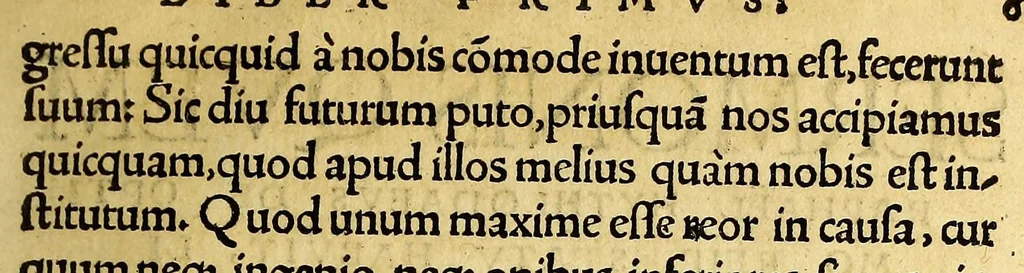 An illustration from De optimo reip. statu, deque noua insula Vtopia, libellus uere aureus, nec minus salutaris quám festiuus,, 1518, leaf 71