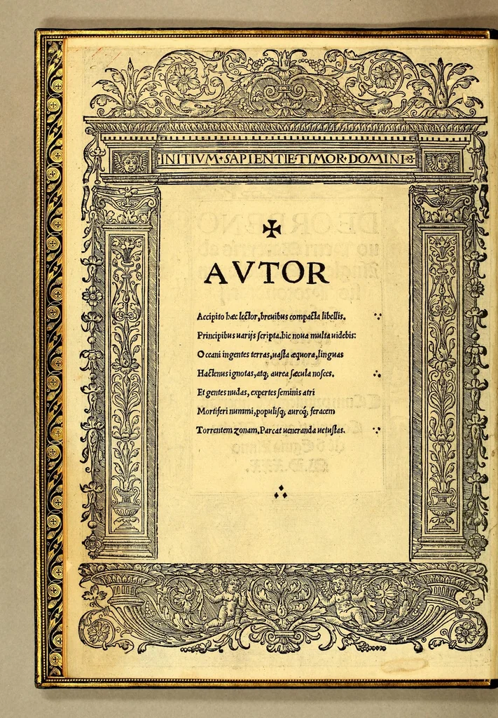 An illustration from De orbe nouo Petri Martyris ab Angleria Mediolanensis protonotarij C[a]esaris senatoris decades, 1530, leaf 12