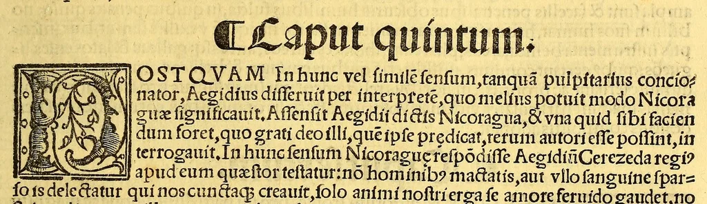 An illustration from De orbe nouo Petri Martyris ab Angleria Mediolanensis protonotarij C[a]esaris senatoris decades, 1530, leaf 185