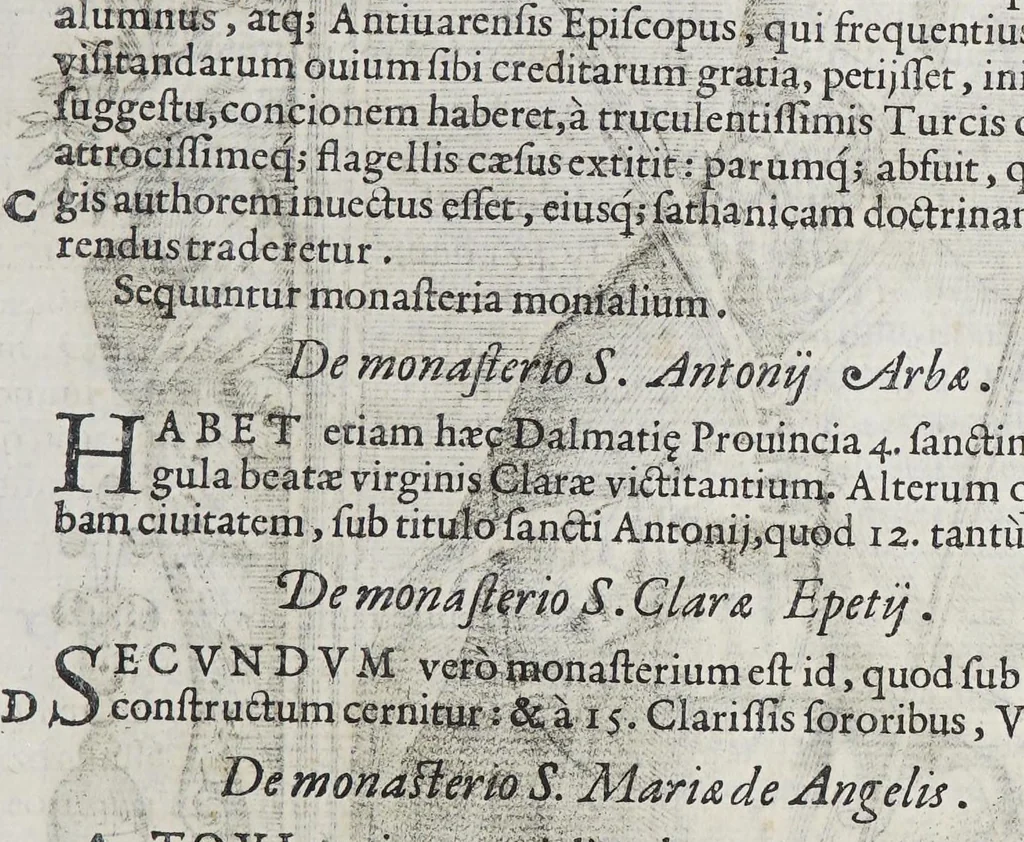An illustration from De origine seraphicae religionis Fra[n]ciscanae eiusq[ue] progressibus, : de Regularis Obserua[n]ciae institutione, forma administrationis ac legibus admirabiliq[ue] eius propagatione., 1587, leaf 447
