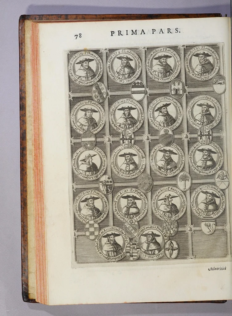 An illustration from De origine seraphicae religionis Fra[n]ciscanae eiusq[ue] progressibus, : de Regularis Obserua[n]ciae institutione, forma administrationis ac legibus admirabiliq[ue] eius propagatione., 1587, leaf 88