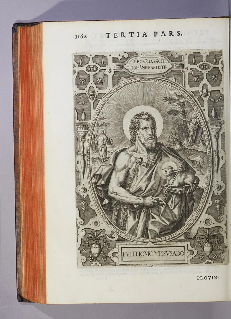 An illustration from De origine seraphicae religionis Fra[n]ciscanae eiusq[ue] progressibus, : de Regularis Obserua[n]ciae institutione, forma administrationis ac legibus admirabiliq[ue] eius propagatione., 1587, leaf 618