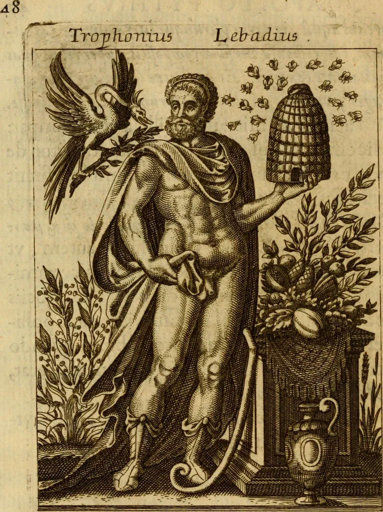 An illustration from Historia deorum fatidicorum, vatum, sibyllarum, phoebadum, apud priscos illustrium : cum eorum iconibus : praeposita est disertatio de divinatione et oraculis, 1675, leaf 61