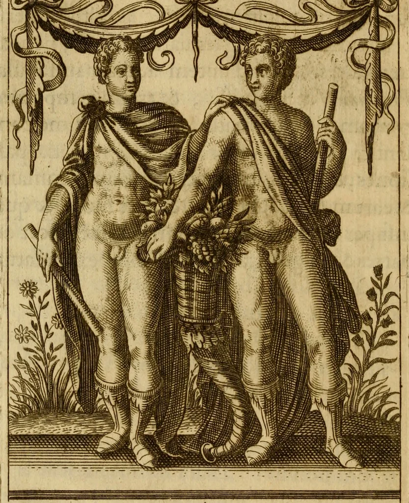 An illustration from Historia deorum fatidicorum, vatum, sibyllarum, phoebadum, apud priscos illustrium : cum eorum iconibus : praeposita est disertatio de divinatione et oraculis, 1675, leaf 83