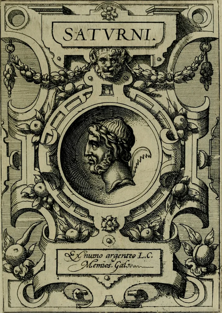 An illustration from Deorvm dearvmqve capita : ex vetustis numismatibus in gratiam antiquitatis studiosorum effigiata et edita : ex museo Abrahami Ortelii, 1573, leaf 106