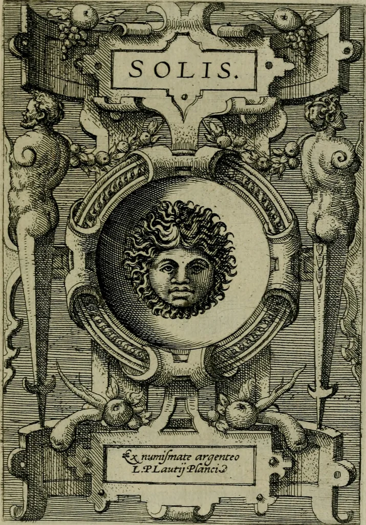 An illustration from Deorvm dearvmqve capita : ex vetustis numismatibus in gratiam antiquitatis studiosorum effigiata et edita : ex museo Abrahami Ortelii, 1573, leaf 108