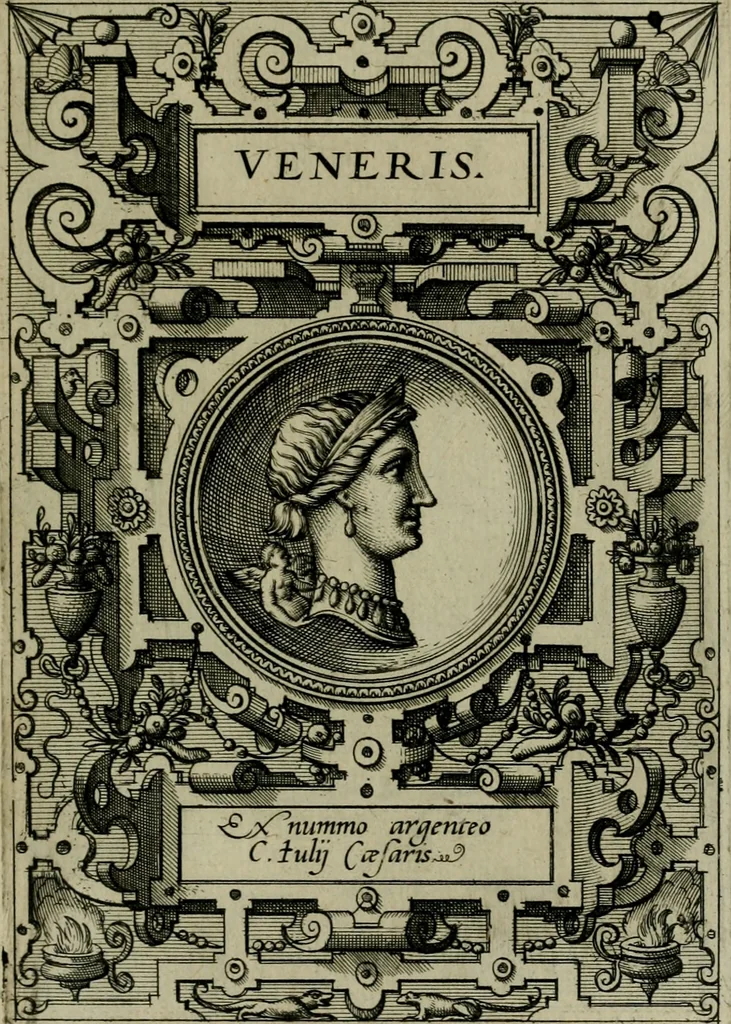 An illustration from Deorvm dearvmqve capita : ex vetustis numismatibus in gratiam antiquitatis studiosorum effigiata et edita : ex museo Abrahami Ortelii, 1573, leaf 114