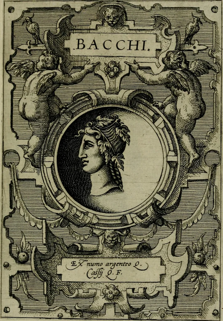An illustration from Deorvm dearvmqve capita : ex vetustis numismatibus in gratiam antiquitatis studiosorum effigiata et edita : ex museo Abrahami Ortelii, 1573, leaf 22