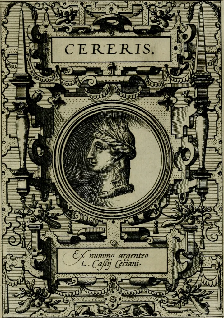 An illustration from Deorvm dearvmqve capita : ex vetustis numismatibus in gratiam antiquitatis studiosorum effigiata et edita : ex museo Abrahami Ortelii, 1573, leaf 30