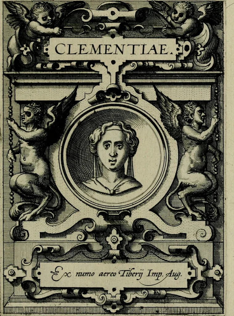 An illustration from Deorvm dearvmqve capita : ex vetustis numismatibus in gratiam antiquitatis studiosorum effigiata et edita : ex museo Abrahami Ortelii, 1573, leaf 34