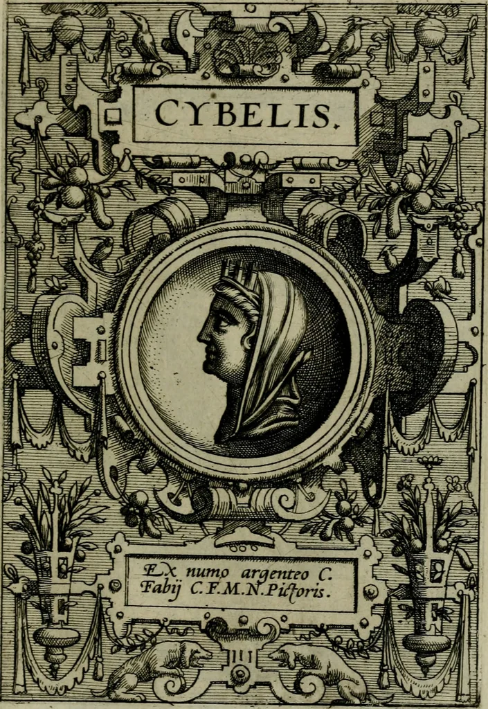 An illustration from Deorvm dearvmqve capita : ex vetustis numismatibus in gratiam antiquitatis studiosorum effigiata et edita : ex museo Abrahami Ortelii, 1573, leaf 40