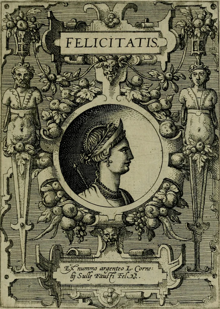 An illustration from Deorvm dearvmqve capita : ex vetustis numismatibus in gratiam antiquitatis studiosorum effigiata et edita : ex museo Abrahami Ortelii, 1573, leaf 44