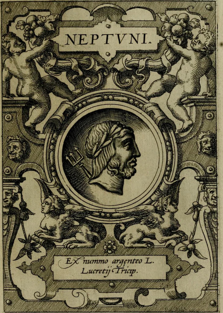 An illustration from Deorvm dearvmqve capita : ex vetustis numismatibus in gratiam antiquitatis studiosorum effigiata et edita : ex museo Abrahami Ortelii, 1573, leaf 82