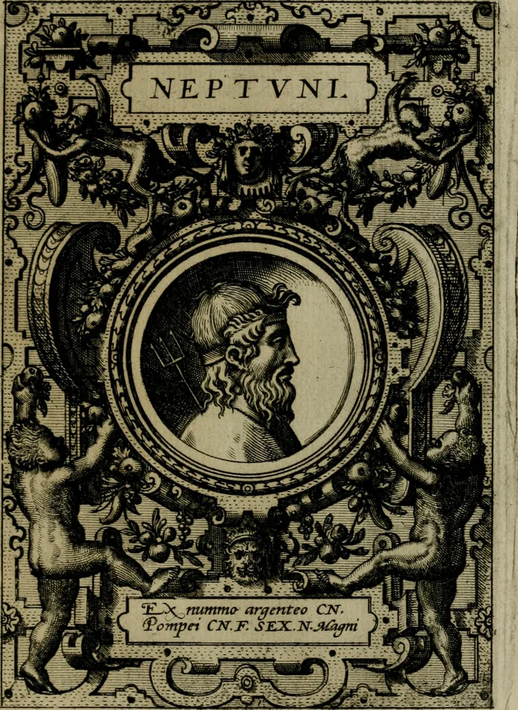 An illustration from Deorvm dearvmqve capita : ex vetustis numismatibus in gratiam antiquitatis studiosorum effigiata et edita : ex museo Abrahami Ortelii, 1573, leaf 84