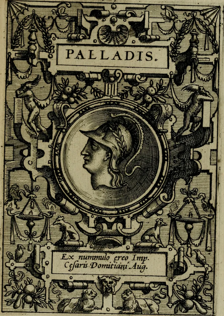 An illustration from Deorvm dearvmqve capita : ex vetustis numismatibus in gratiam antiquitatis studiosorum effigiata et edita : ex museo Abrahami Ortelii, 1573, leaf 86
