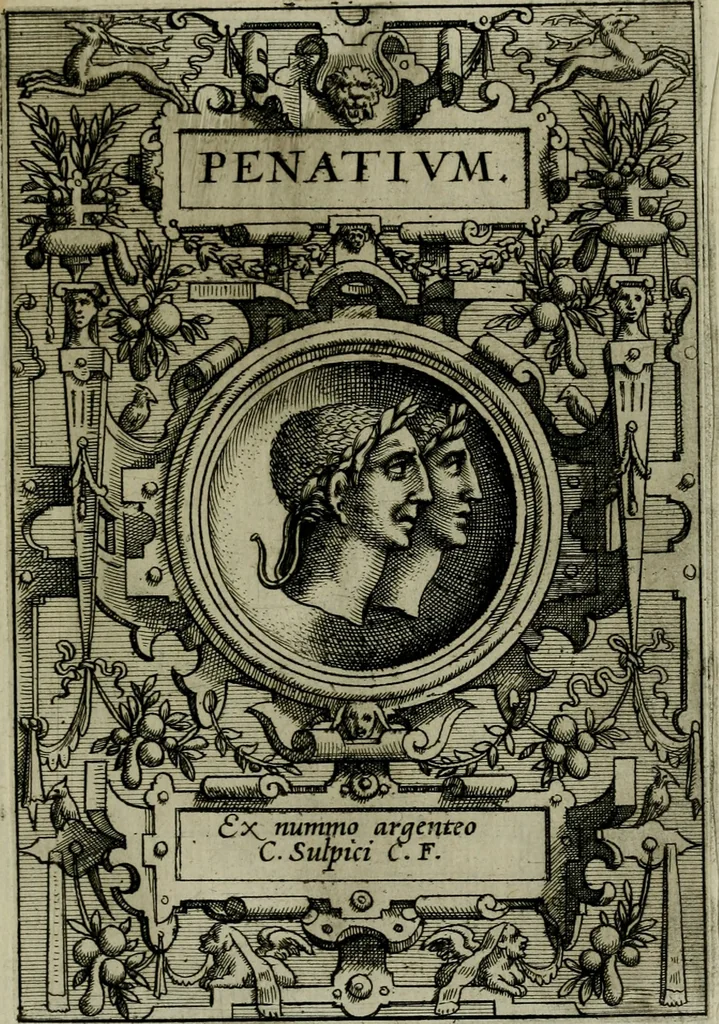 An illustration from Deorvm dearvmqve capita : ex vetustis numismatibus in gratiam antiquitatis studiosorum effigiata et edita : ex museo Abrahami Ortelii, 1573, leaf 92
