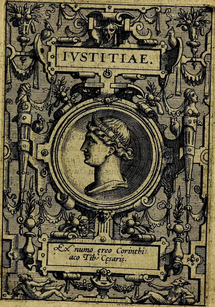 An illustration from Deorvm dearvmqve capita, ex antiquis numismatibus Abrahami Ortelii collecta et historica narratione illustrata a Francisco Sweertio, 1602, leaf 112