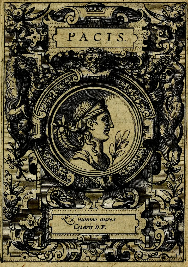 An illustration from Deorvm dearvmqve capita, ex antiquis numismatibus Abrahami Ortelii collecta et historica narratione illustrata a Francisco Sweertio, 1602, leaf 118