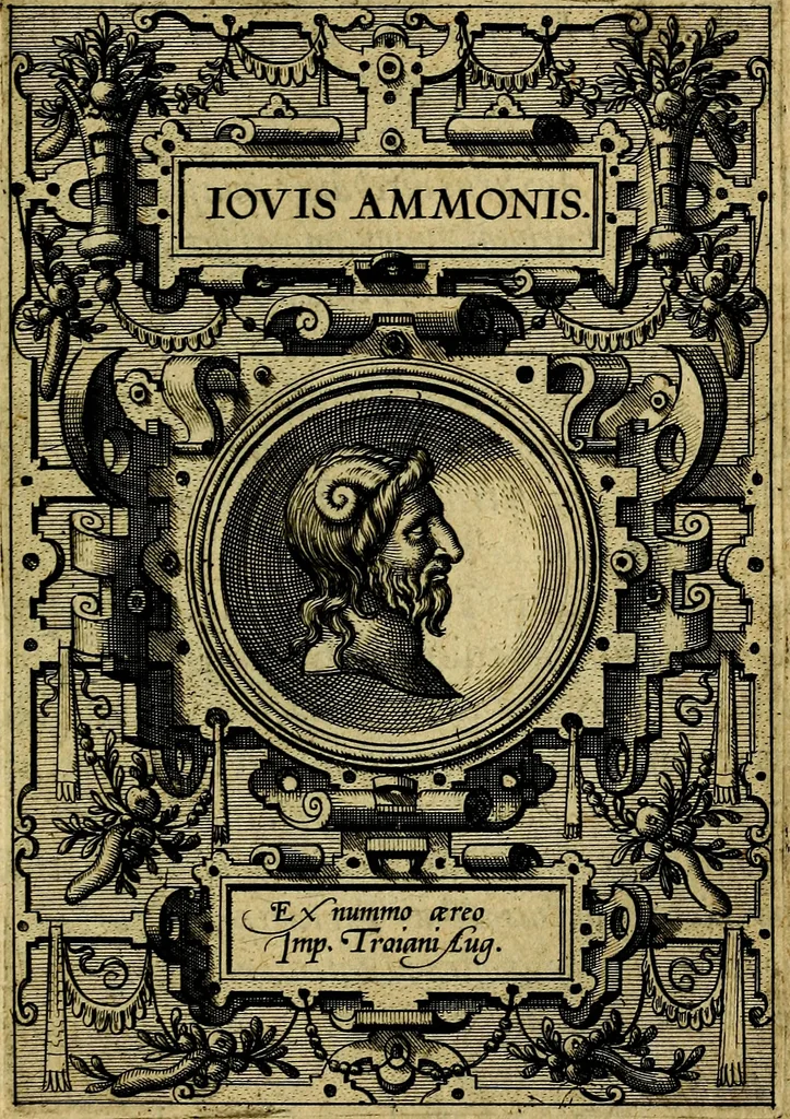 An illustration from Deorvm dearvmqve capita, ex antiquis numismatibus Abrahami Ortelii collecta et historica narratione illustrata a Francisco Sweertio, 1602, leaf 22