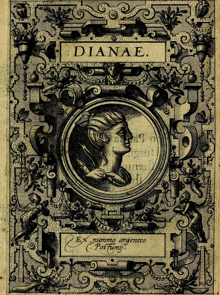 An illustration from Deorvm dearvmqve capita, ex antiquis numismatibus Abrahami Ortelii collecta et historica narratione illustrata a Francisco Sweertio, 1602, leaf 68