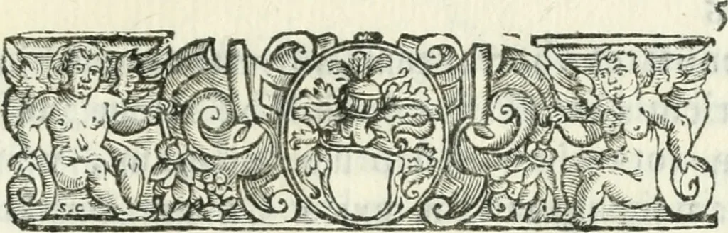 An illustration from De pace inter hispaniarum et galliarum reges habita : panegyrica dictio, 1660, leaf 8