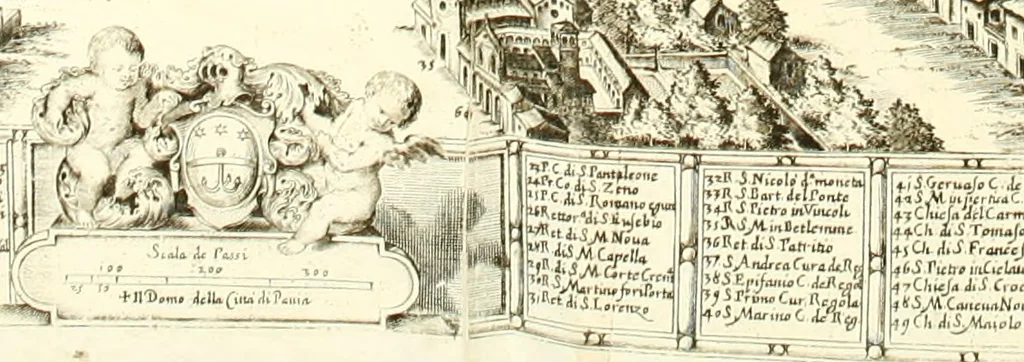 An illustration from De' palazzi reali che sono stati nella città e territorio di Pavia : dissertazione, 1771, leaf 189