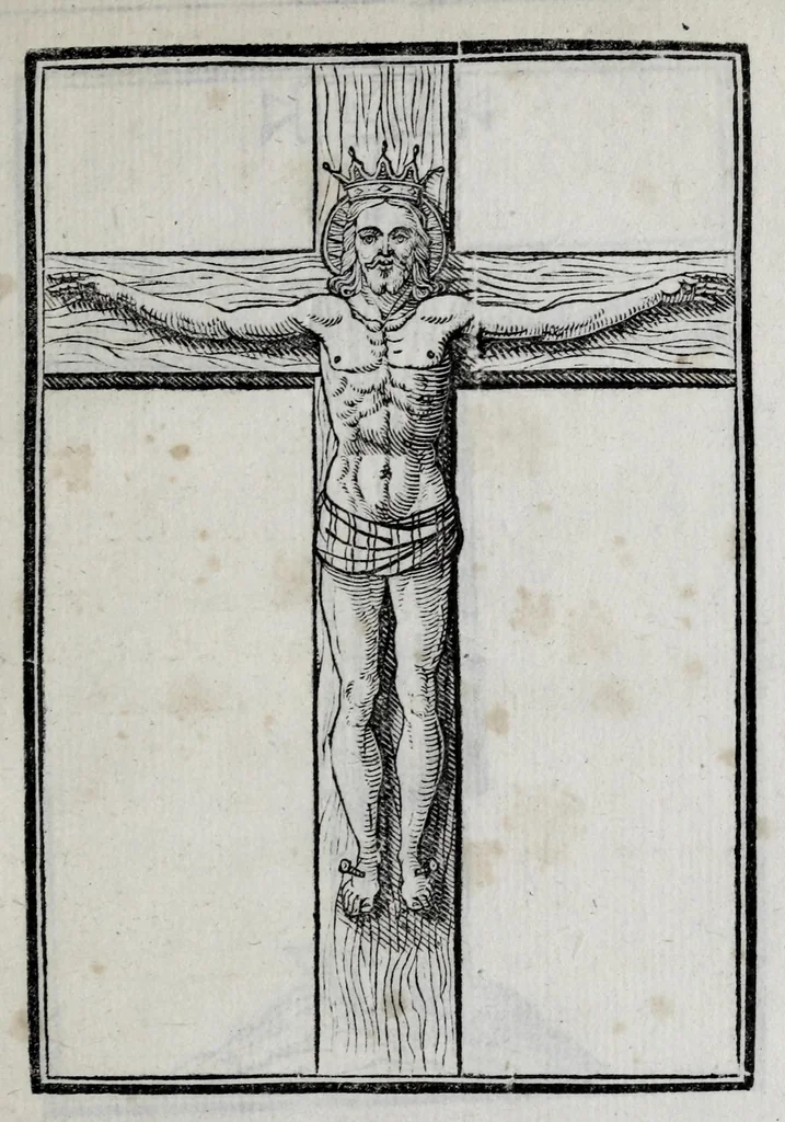 An illustration from De particula ex pretioso et viuifico ligno sacratissimae crucis Saluatoris Iesu Christi desumpta : sacris imaginibus et elogijs eodem ligno incisis insignita, et in Apostolico Sacrario asseruata commentarius, 1609, leaf 15