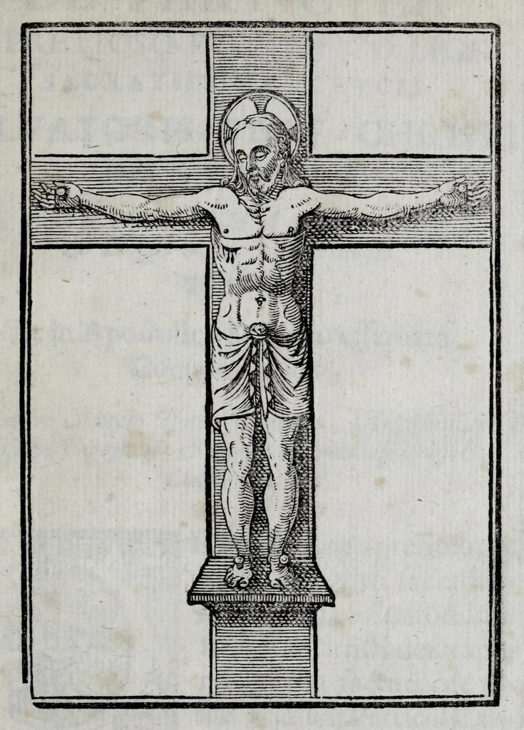 An illustration from De particula ex pretioso et viuifico ligno sacratissimae crucis Saluatoris Iesu Christi desumpta : sacris imaginibus et elogijs eodem ligno incisis insignita, et in Apostolico Sacrario asseruata commentarius, 1609, leaf 21