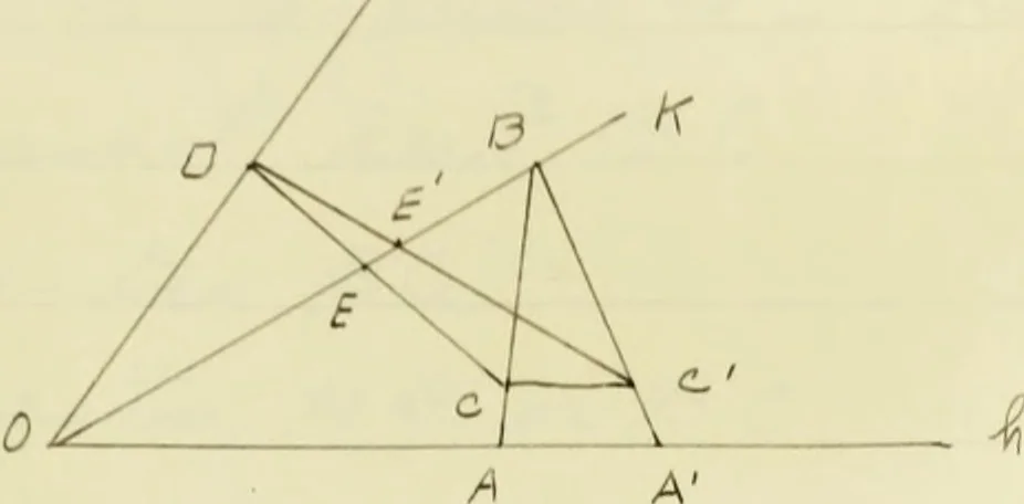 An illustration from The dependence of Euklid's propositions upon his axioms and postulates, 1907, leaf 146