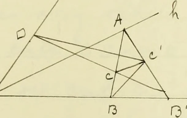 An illustration from The dependence of Euklid's propositions upon his axioms and postulates, 1907, leaf 146