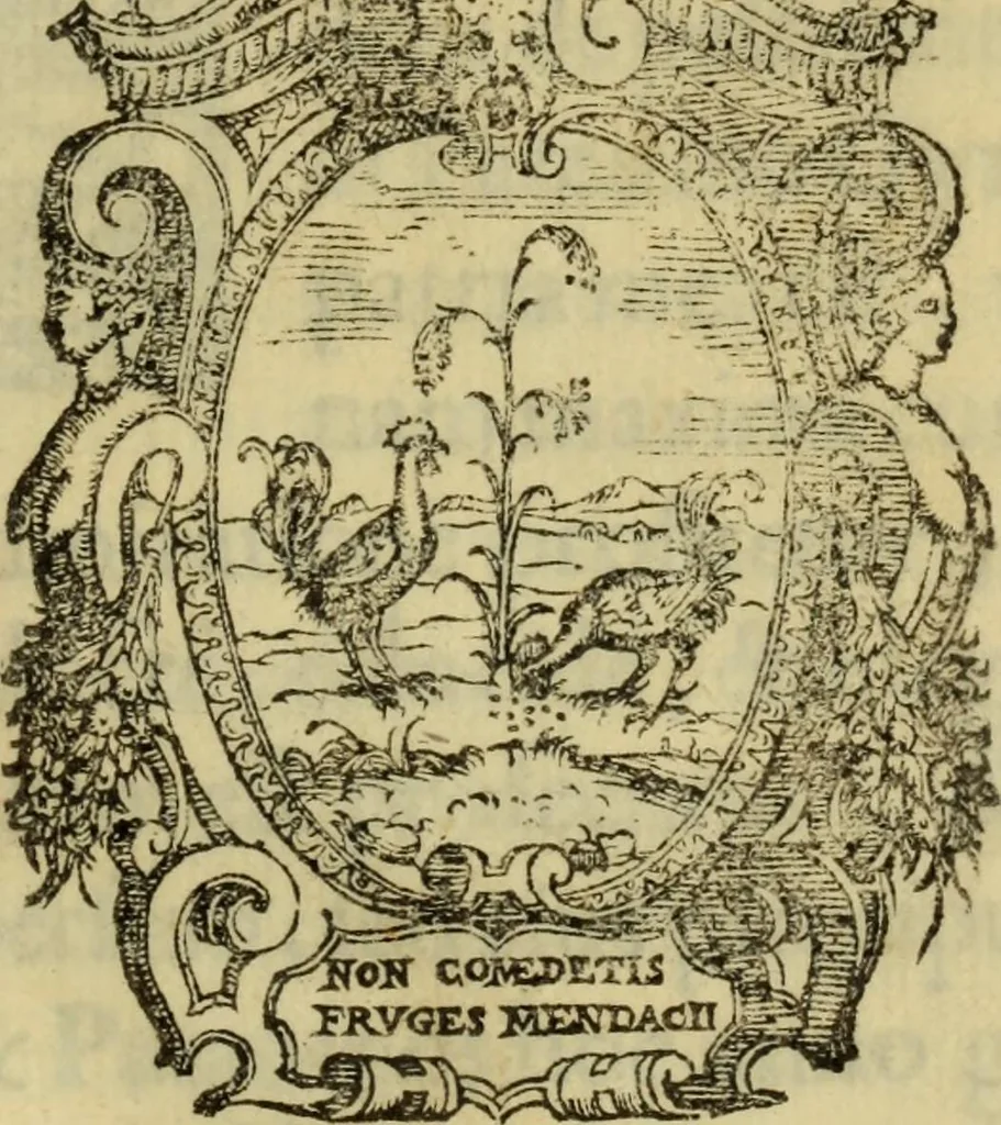 An illustration from De pestilentia Hieronymi Mercurialis Foroliuiensis medici praeclarissimi lectiones habitae Patauii M.D.LXXVII mense Ianuarii : in quibus de peste in vniuersum, praesertim vero de Veneta, & Patauina, singulari quadam eruditione tractatur, 1577, leaf 4