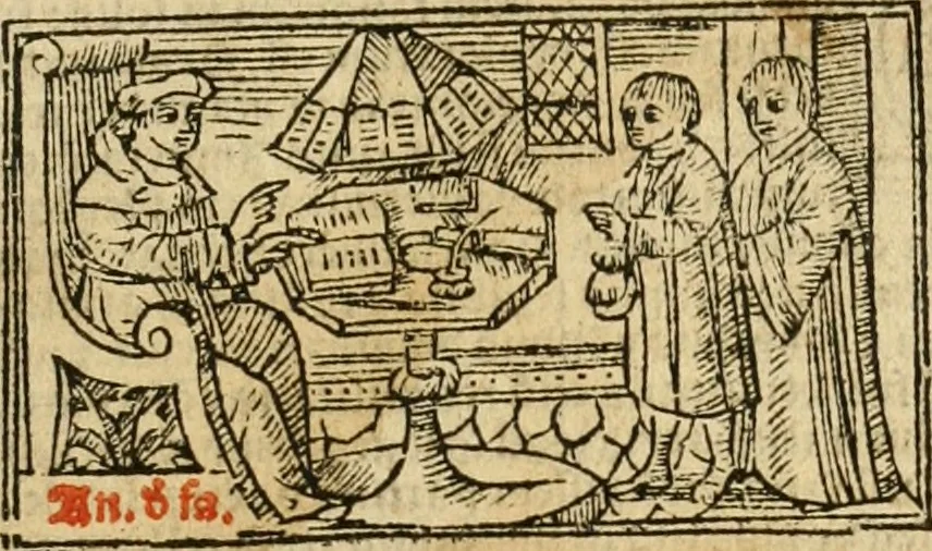 An illustration from De pig. & hypo. Tractatus perutilis de pignoribus et hypotecis, 1535, leaf 4