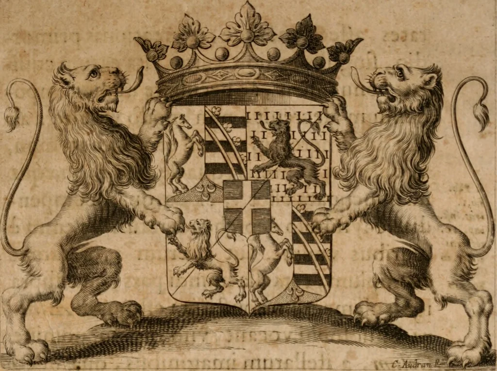 An illustration from De potestate legis mvnicipalis in advenas, et indigenas, tractatus gemina disqvisitione bipertitvs; ex pontificvm sanctionibvs, consiliorum scitis, & theologorum, ac iuris vtriusque consultorum doctrinis accuratè discussus: in quo praetereà complures conscientiae nodi distinctè, solidèque expediuntur, 1641, leaf 6