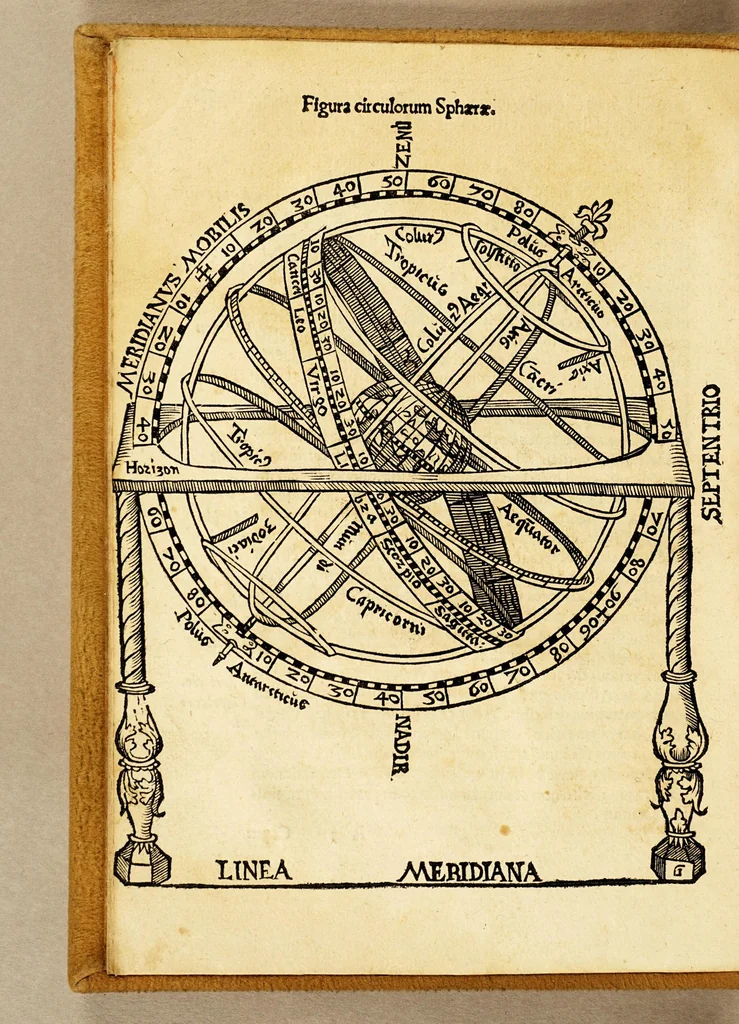 An illustration from De principiis astronomiae [&] cosmographiae, deq[ue] vsu globi ab eodem editi. Item de orbis diuisione, [&] insulis, rebusq[ue] nuper inuentis., 1530, leaf 10
