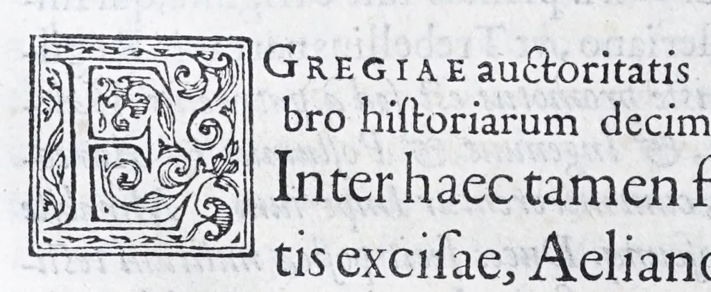 An illustration from De prisca Caesiorvm gente Io. Baptistae Fonteii primionis commentariorvm libri dvo : cvm Ivlii Iacobonii appendice, 1582, leaf 184
