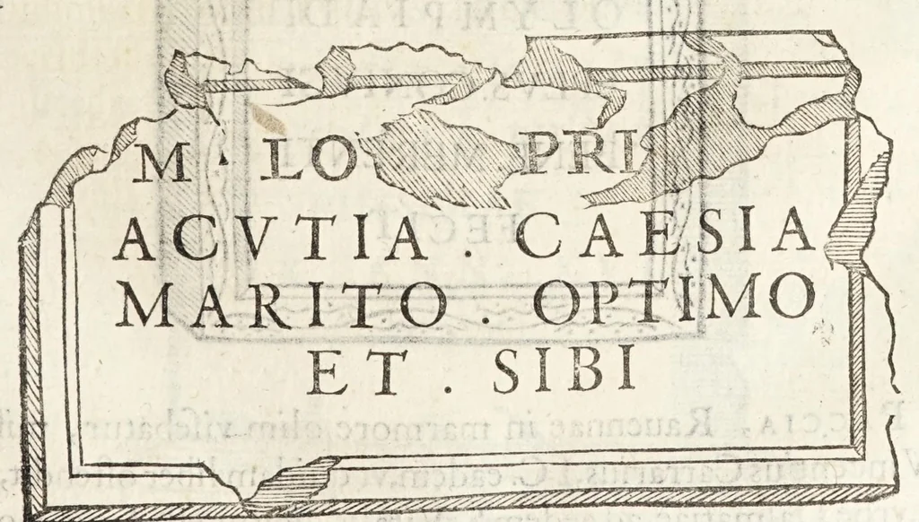 An illustration from De prisca Caesiorvm gente Io. Baptistae Fonteii primionis commentariorvm libri dvo : cvm Ivlii Iacobonii appendice, 1582, leaf 193