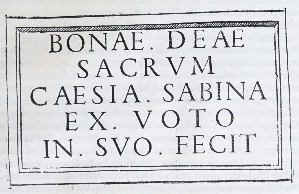 An illustration from De prisca Caesiorvm gente Io. Baptistae Fonteii primionis commentariorvm libri dvo : cvm Ivlii Iacobonii appendice, 1582, leaf 349