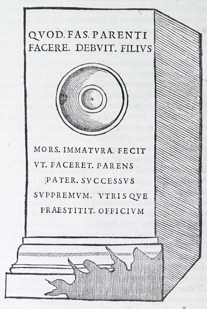 An illustration from De prisca Caesiorvm gente Io. Baptistae Fonteii primionis commentariorvm libri dvo : cvm Ivlii Iacobonii appendice, 1582, leaf 452