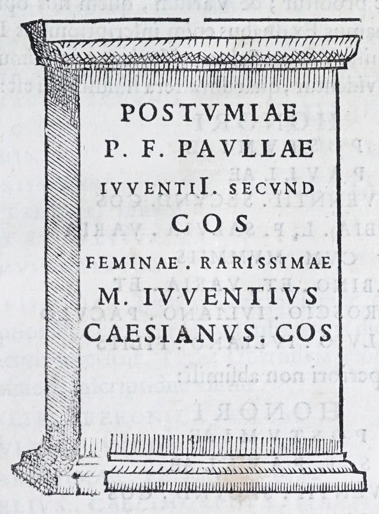An illustration from De prisca Caesiorvm gente Io. Baptistae Fonteii primionis commentariorvm libri dvo : cvm Ivlii Iacobonii appendice, 1582, leaf 521