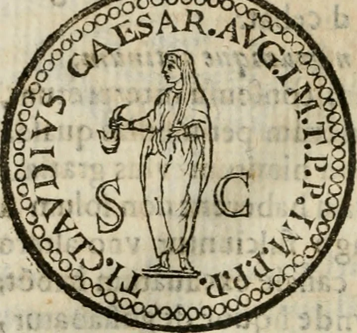 An illustration from De profanis, et sacris veteribvs ritibvs, 1665, leaf 205