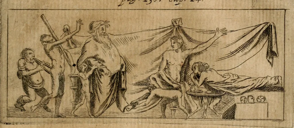 An illustration from De profanis, et sacris veteribvs ritibvs, 1665, leaf 290