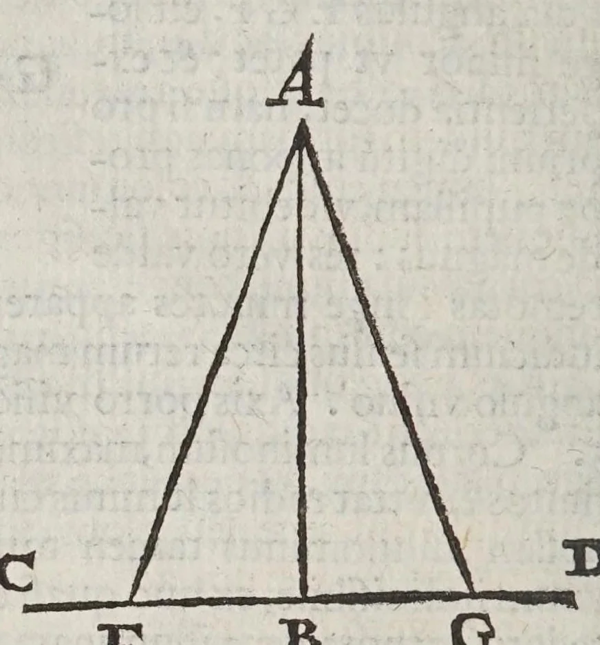 An illustration from De radiis visvs et lvcis in vitris perspectivis et iride tractatus, 1611, leaf 30