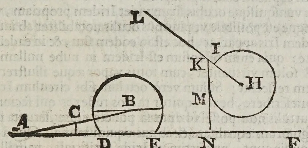 An illustration from De radiis visvs et lvcis in vitris perspectivis et iride tractatus, 1611, leaf 85