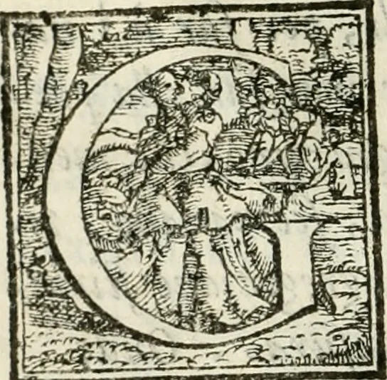 An illustration from De' ragguagli di Parnaso .., 1612, leaf 85