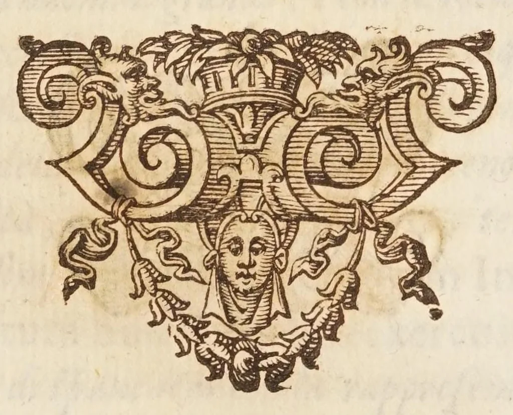 An illustration from De' ragguagli di Parnaso, 1614, leaf 127