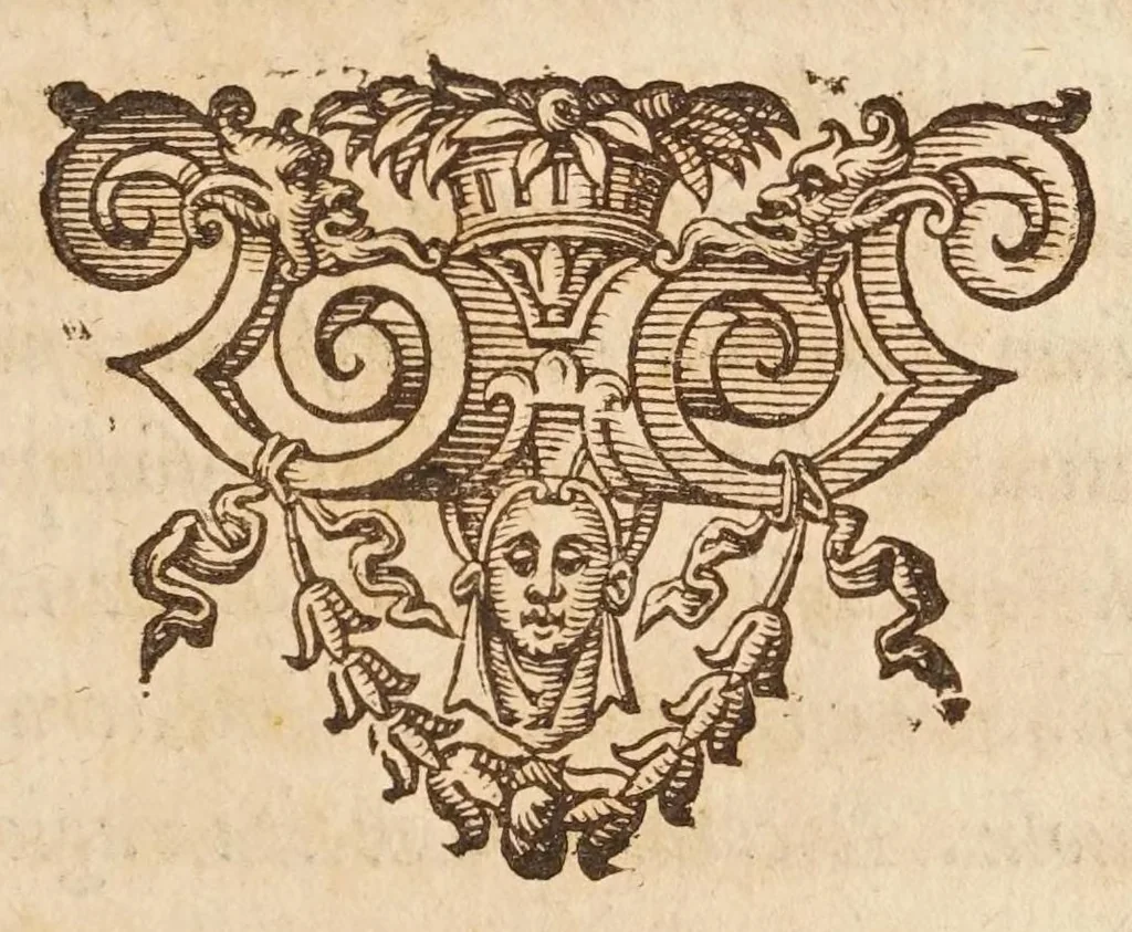 An illustration from De' ragguagli di Parnaso, 1614, leaf 145