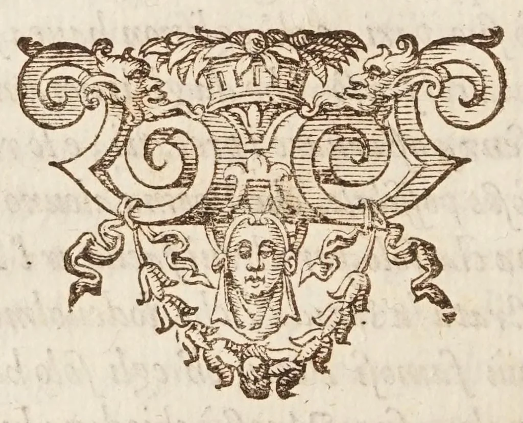 An illustration from De' ragguagli di Parnaso, 1614, leaf 160